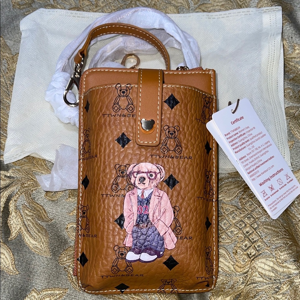 Teddy bear Brown Women's crossbody Bag